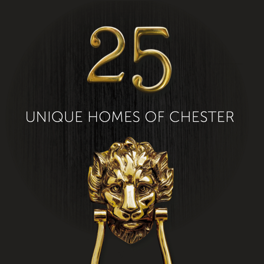front cover of book: 25 unique homes of chester by Lisa Curran of Currans Unique
